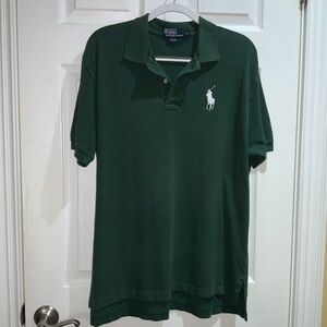 Polo Ralph Lauren green cotton polo shirt Sz L big pony